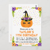 ハロウィン かぼちゃ コスチューム 誕生日パーティー 白い背景 ポストカード (正面/裏面)