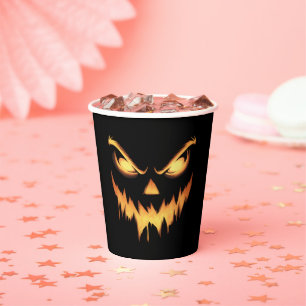 ハロウィン かぼちゃ ジャックオーランタン スケアリースケルトン おばけ 紙コップ