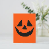 ハロウィン かぼちゃ ジャック・オ・ランタン の 顔 シーズンポストカード (スタンド正面)