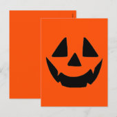 ハロウィン かぼちゃ ジャック・オ・ランタン の 顔 シーズンポストカード (正面/裏面)