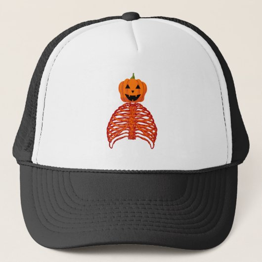 ハロウィン かぼちゃ スケルトン キャップ (正面)