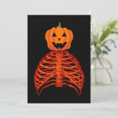 ハロウィン かぼちゃ スケルトン 招待状 (スタンド正面)