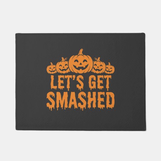 ハロウィン かぼちゃ スプラッター ドアマット (正面)
