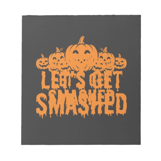 ハロウィン かぼちゃ スプラッター ノートパッド (正面)