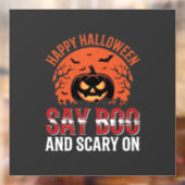 ハロウィン かぼちゃ デザイン Say Boo_1 ウィンドウサイン (シート2)