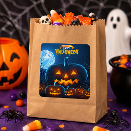 ハロウィン かぼちゃ トリック オア トリート キッズ パーティーグッズ スクエアシール