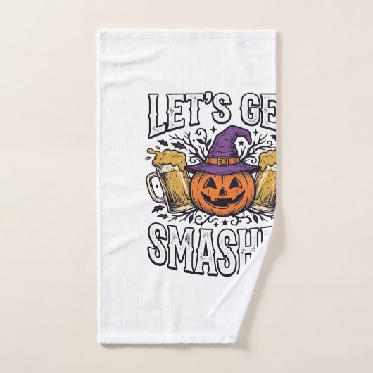 ハロウィン かぼちゃ ビール ハンドタオル (ハンドタオル)