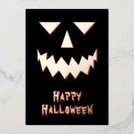 ハロウィン かぼちゃ ホイル holiday card 箔シーズンカード