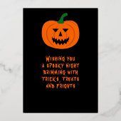 ハロウィン かぼちゃ ホイル holiday card 箔シーズンカード (裏面)
