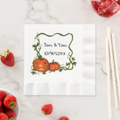 ハロウィン かぼちゃ モノグラム 紙 ナプキン 縁ありランチョンナプキン (インサイチュ)