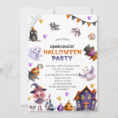 ハロウィン かぼちゃ リトルブー ベイビーシャワー 招待状 (正面)