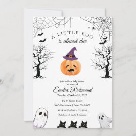 ハロウィン かぼちゃ リトル ブー ベイビー シャワー インビテーション