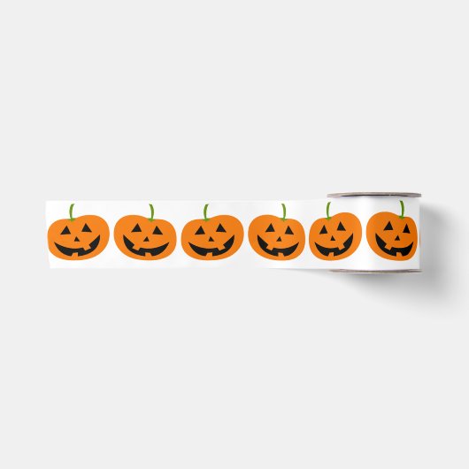 ハロウィン かぼちゃ リボン サテンリボン (正面)