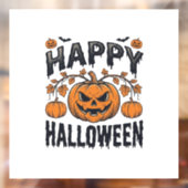 ハロウィン かぼちゃ レトロ風 彫刻 デザイン_1 ウィンドウサイン (シート2)