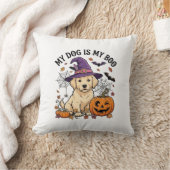 ハロウィン かぼちゃ 犬 ウィッチ パピー_1 クッション (ブランケット)