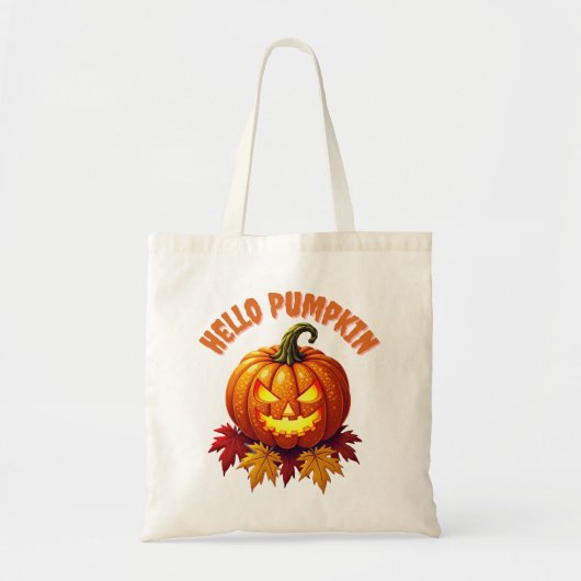 ハロウィン かぼちゃ 秋 トートバッグ (正面)