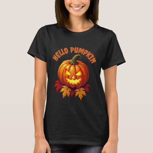 ハロウィン かぼちゃ 秋 Tシャツ (正面)