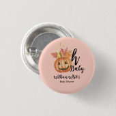 ハロウィン かぼちゃ 落葉 ベビーシャワー Oh Baby! 缶バッジ (正面&裏面)