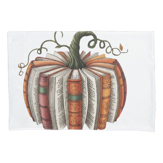 ハロウィン かぼちゃ 読書家 Booktok 枕カバー (正面)