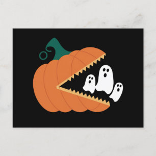 ハロウィン かぼちゃ 面白い おばけ 男の子 子供  ポストカード
