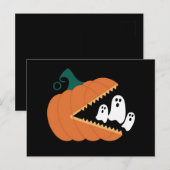 ハロウィン かぼちゃ 面白い おばけ 男の子 子供  ポストカード (正面/裏面)