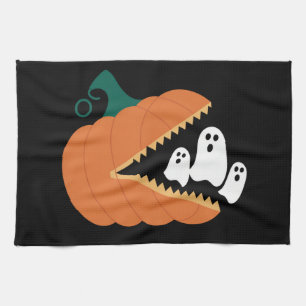 ハロウィン かぼちゃ 面白い お化け 少年 少年少女 キッチンタオル