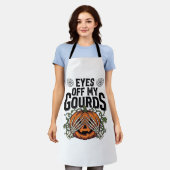 ハロウィン かぼちゃ Tシャツ 面白い かぼちゃに邪魔しないで エプロン (着用した状態)