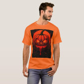 ハロウィン, かぼちゃ Tプリント Tシャツ (正面フル)
