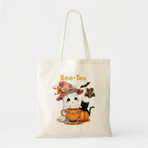ハロウィン かわいいおばけねここうもり トートバッグ