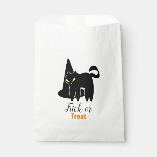 ハロウィン かわいいおばけ猫と魔女の帽子 フェイバーバッグ (正面)