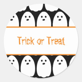 ハロウィン かわいいおばけ トリックオアトリート ラウンドシール