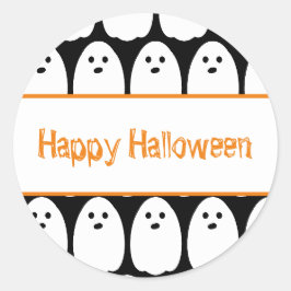 ハロウィン かわいいおばけ ラウンドシール
