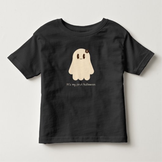 ハロウィン かわいいおばけ 初めてのハロウィン トドラーTシャツ (正面)