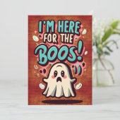 ハロウィン：かわいい幽霊「ボースに来たわ！」 招待状 (スタンド正面)