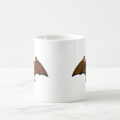 ハロウィン かわいい茶色いコウモリ 黄色い目と牙 コーヒーマグカップ (中央)