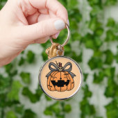 ハロウィン, かわいい顔のカボチャ キーホルダー (手)