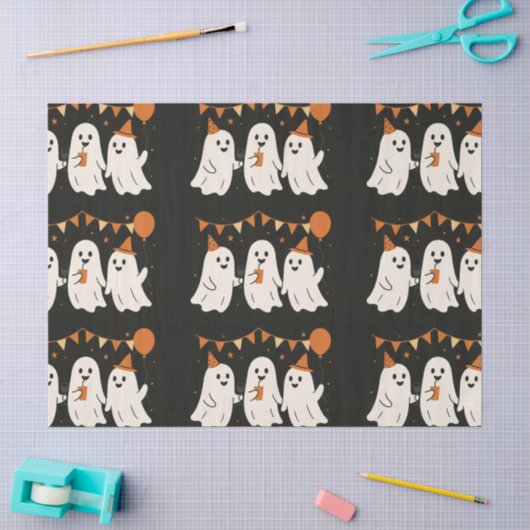 ハロウィン かわいい おばけ パート 薄葉紙 (クラフト)