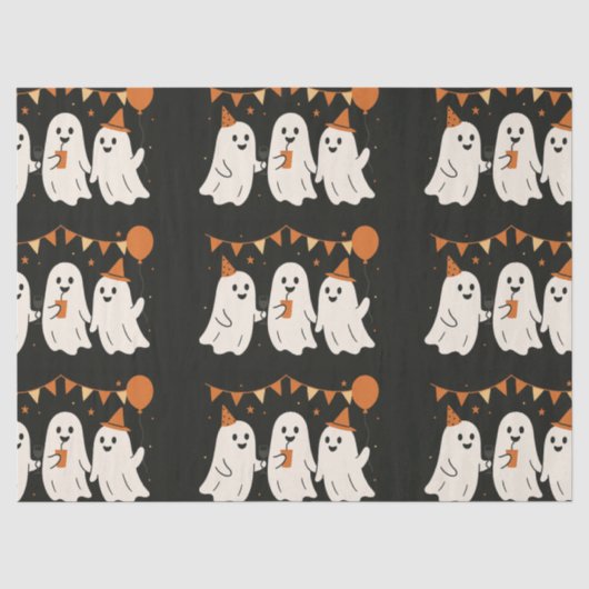 ハロウィン かわいい おばけ パート 薄葉紙 (正面)