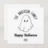 ハロウィン かわいい おばけ 個人名 年 シーズンカード (正面/裏面)