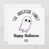 ハロウィン かわいい おばけ 個人名 年 シーズンカード (正面/裏面)