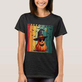 ハロウィン かわいい おもしろい カボチャ ヴィンテージ 秋 紅葉 Tシャツ