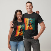 ハロウィン かわいい おもしろい カボチャ ヴィンテージ 秋 紅葉 Tシャツ (ユニセックス)