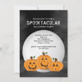 ハロウィン かわいい ふしぎな かぼちゃのランタン 招待状 (正面)
