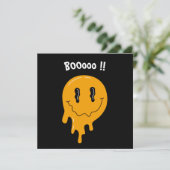 ハロウィン かわいい オレンジ色の幽霊 ☜ オーダーメイド 角形 シーズンカード (スタンド正面)