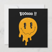 ハロウィン かわいい オレンジ色の幽霊 ☜ オーダーメイド 角形 シーズンカード (正面)