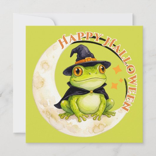 ハロウィン かわいい カエル ヒキガエル 魔女 (正面)