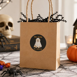 ハロウィン かわいい ゴールデンレトリバー 幽霊 ラウンドシール