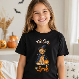 ハロウィン かわいい ゴールデンレトリバー 魔術師の魔法 Tシャツ