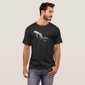 ハロウィン かわいい スケルトン ハンド 黒猫 鼻ぽち C Tシャツ (正面フル)