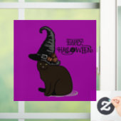 ハロウィン かわいい スプーキー 奇想天外 黒猫 紫 ウィンドウサイン (ホーム)